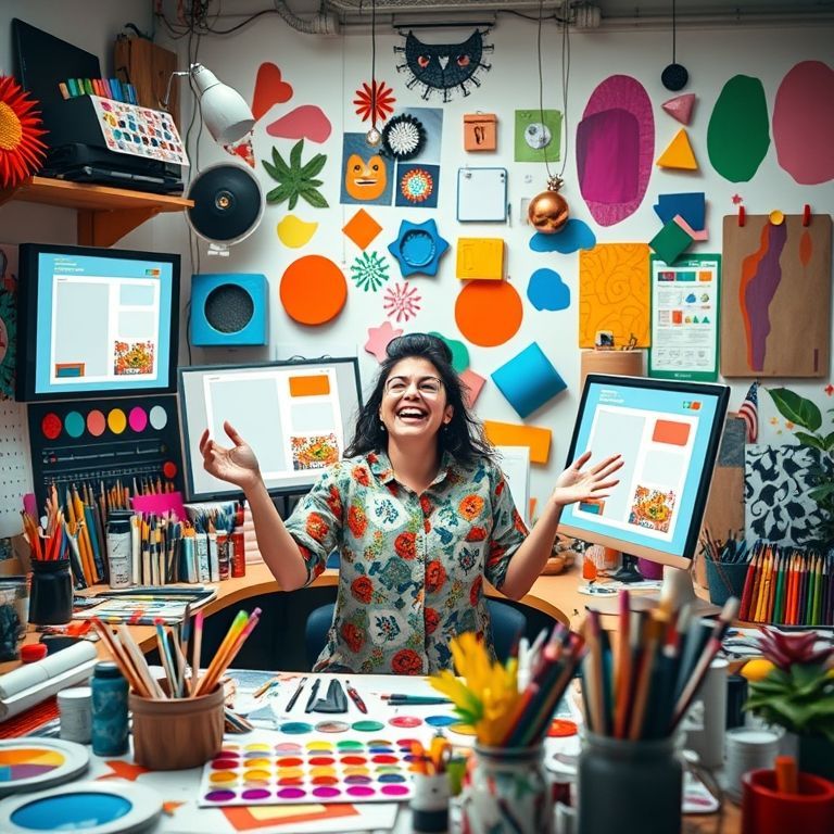 Espace créatif illustrant la liberté d’expression et la personnalisation de modèles artistiques.